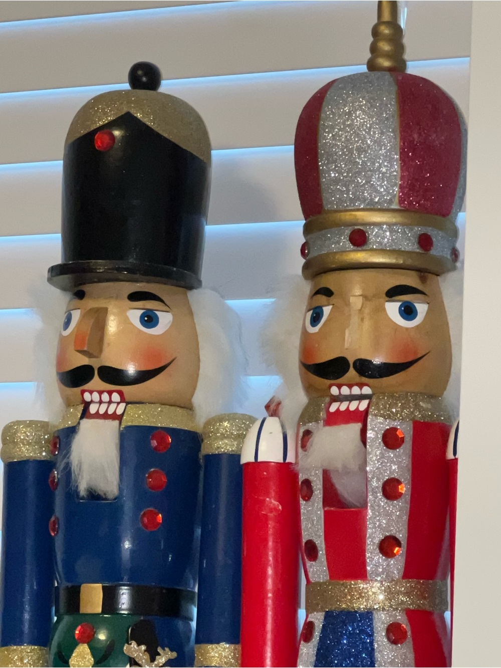 Festive Red and Blue Fancy Nutcrackers